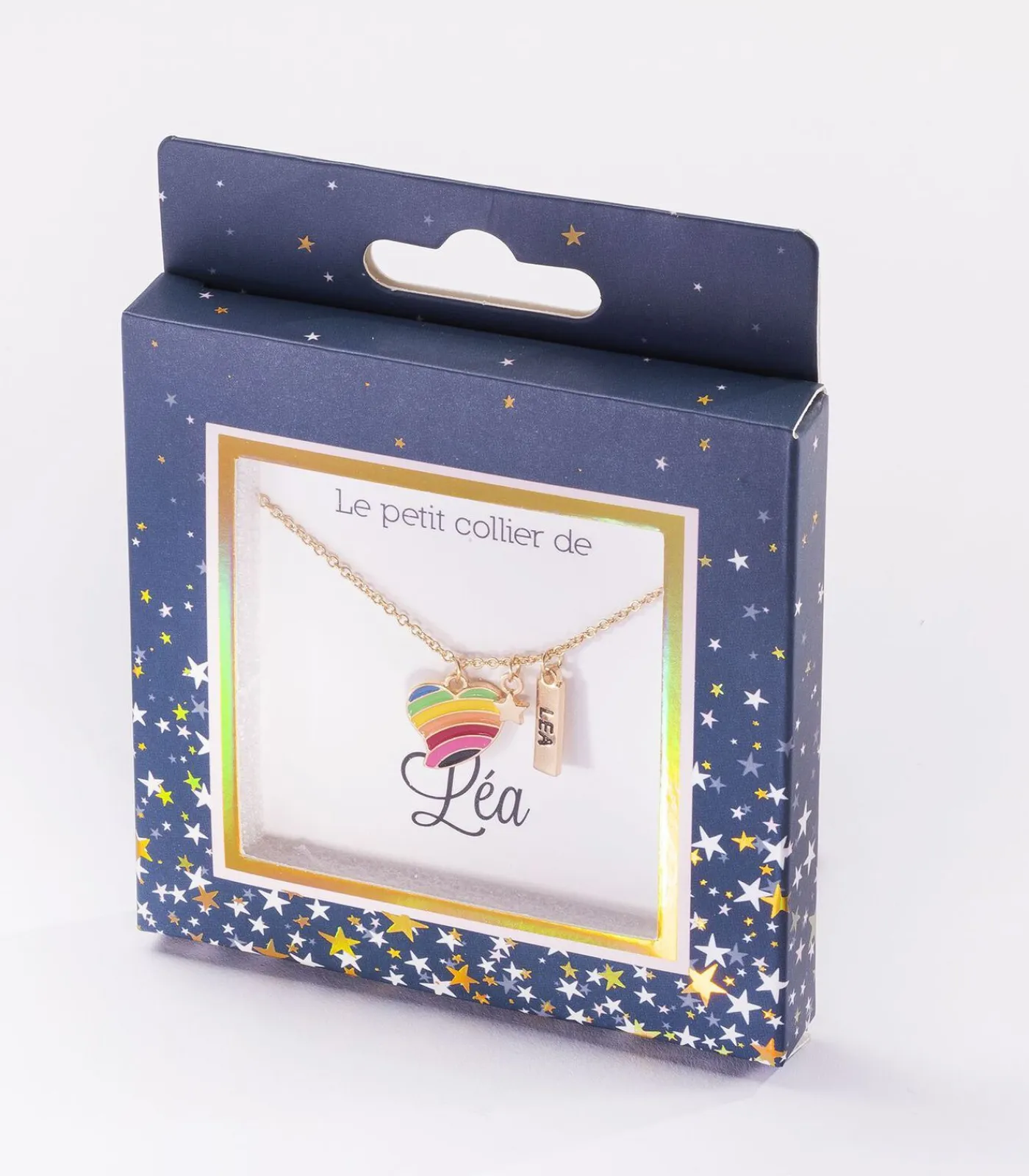 DAMES Editor Lea naamketting met hartjes hanger