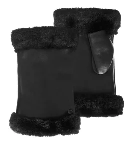 Lederen dameswanten Zwart DAMES Handschoenen