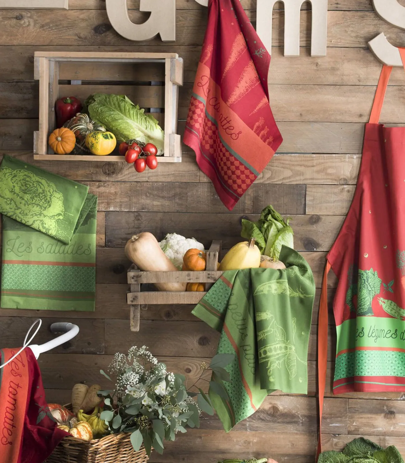 Coucke LEGUMES RACINES - Tafellinnen Theedoek