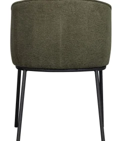 Outlet Leon Eetkamerstoelen - Bouclé - Bosgroen - Set van 6 Stoelen
