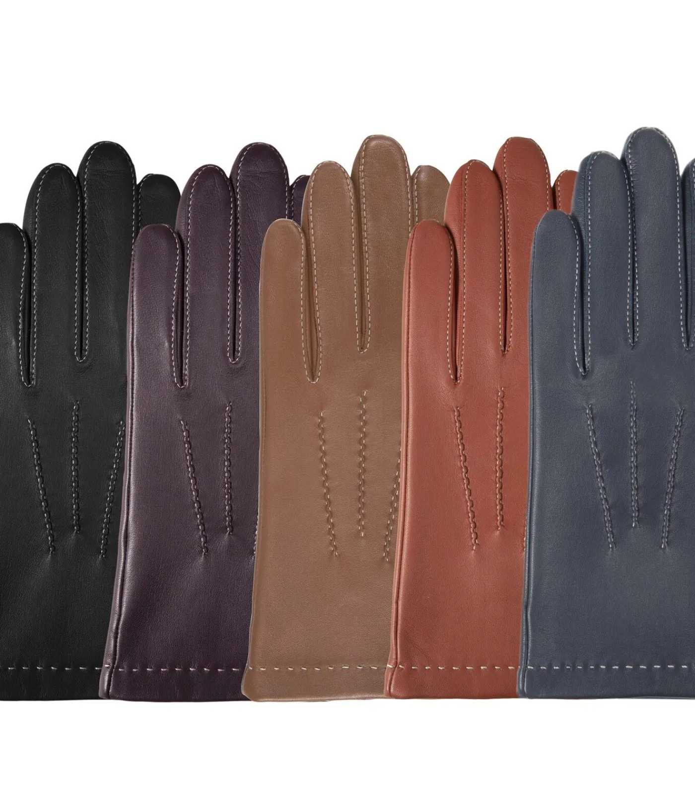 DAMES ISOTONER Leren dameshandschoenen 3-stick Denim