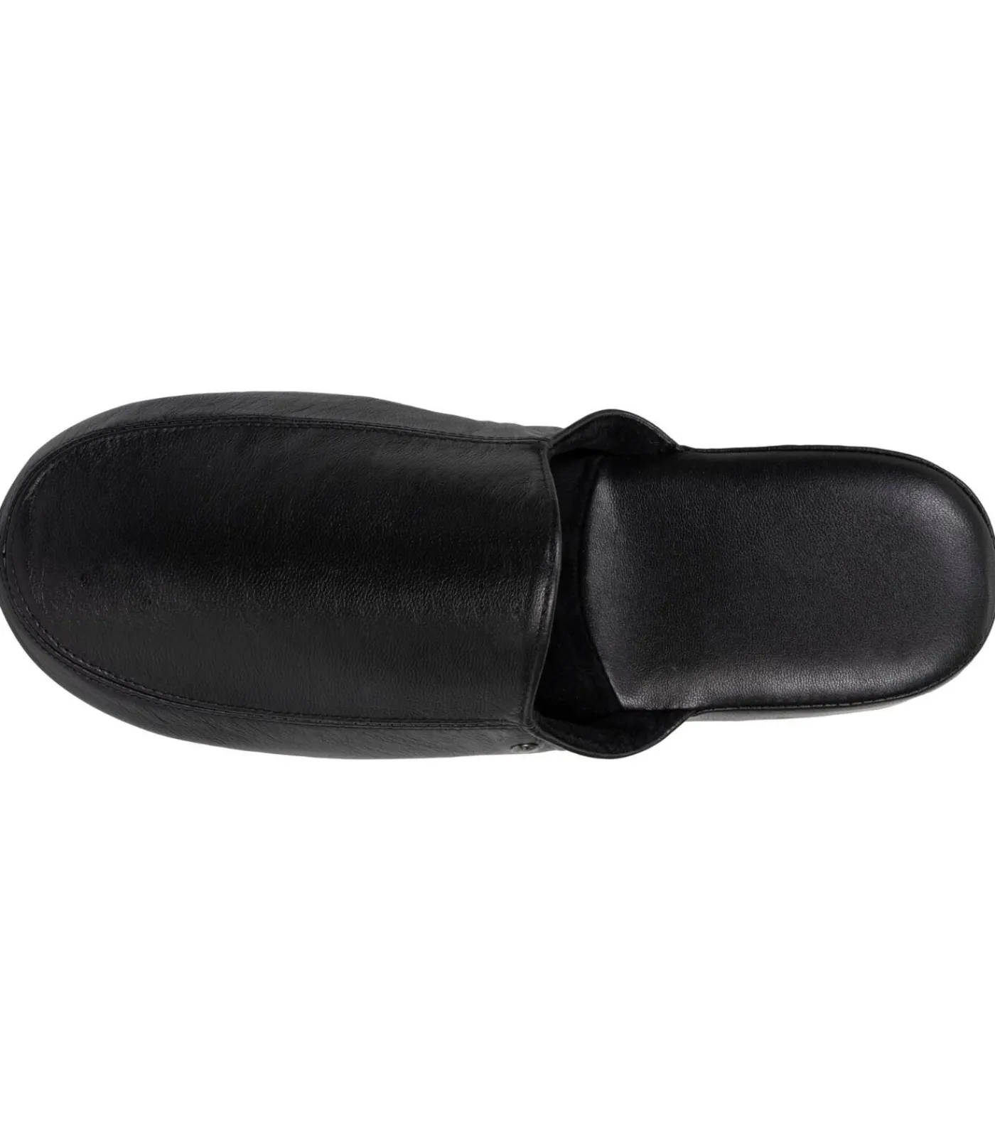 Heren ISOTONER Leren herenslippers Zwart