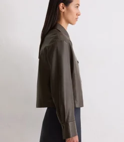 DAMES Marc O'Polo Leren overhemd regular