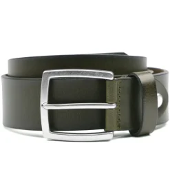 Heren Suitable Leren Riem Groen Washed