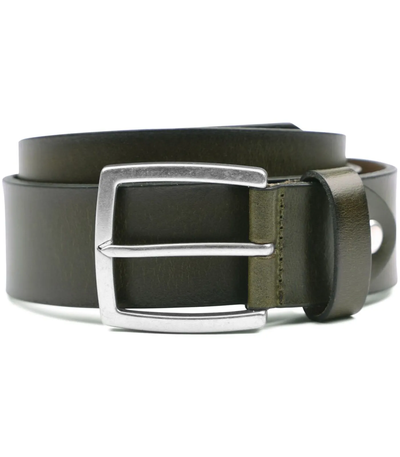 Heren Suitable Leren Riem Groen Washed