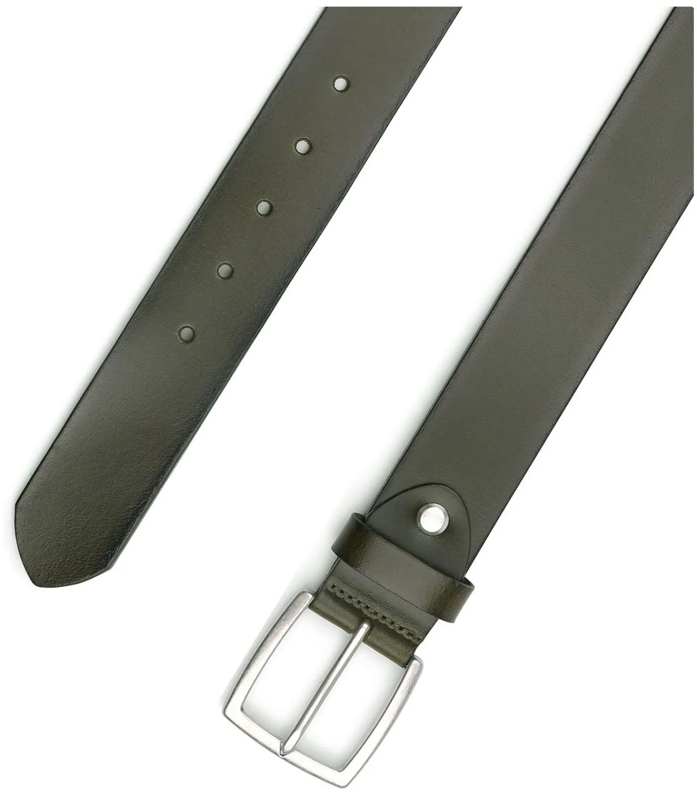 Heren Suitable Leren Riem Groen Washed