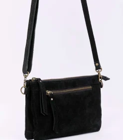 DAMES La Fiancée Leren schoudertas met dubbele vakken AGAVE