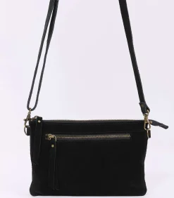 DAMES La Fiancée Leren schoudertas met dubbele vakken AGAVE