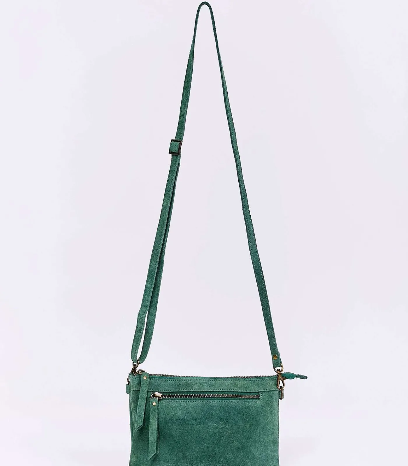 Hot Leren schoudertas met dubbele vakken AGAVE DAMES Tassen