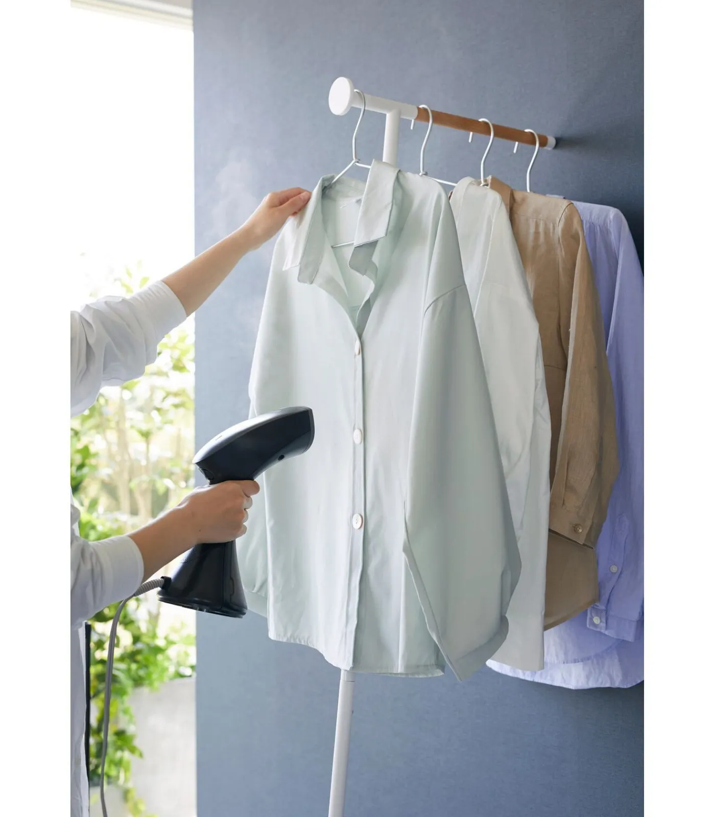 Outlet Leunend Stoomreiniger Kledingrek - Tower - Wit Meubels