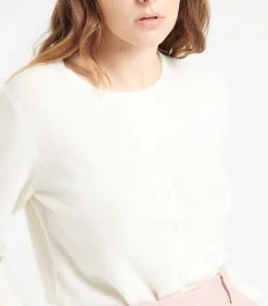 DAMES Studio Cashmere8 LILLY 4 Uitgestikt vest met ronde hals - 100% kasjmier