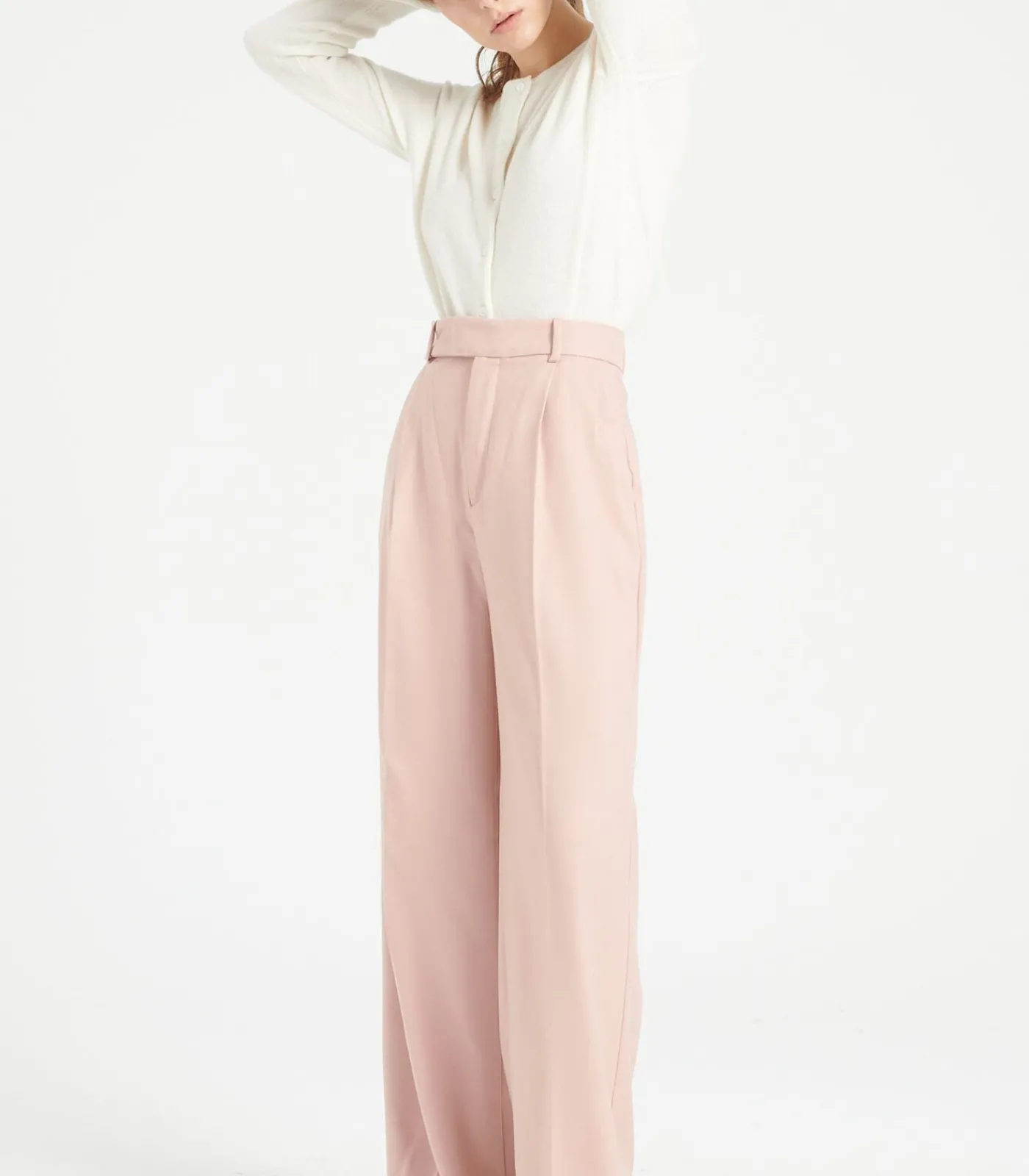 DAMES Studio Cashmere8 LILLY 4 Uitgestikt vest met ronde hals - 100% kasjmier