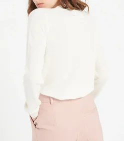 DAMES Studio Cashmere8 LILLY 4 Uitgestikt vest met ronde hals - 100% kasjmier