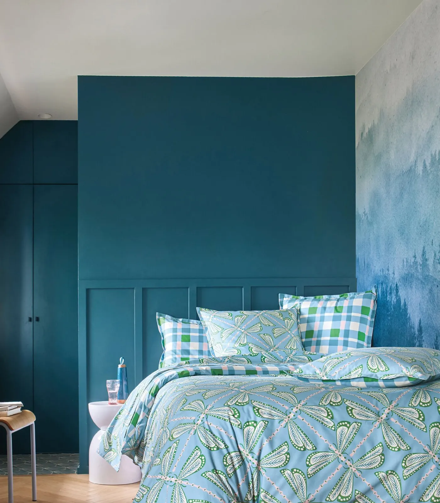 Online LILLY Bleu - Laken Perkaal Katoen Lakens