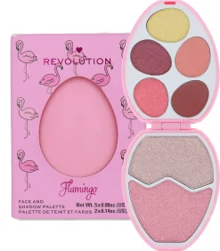 Hot Limited Edition Gezichts- en Oogschaduwpalette - Flamingo Oogmake Up