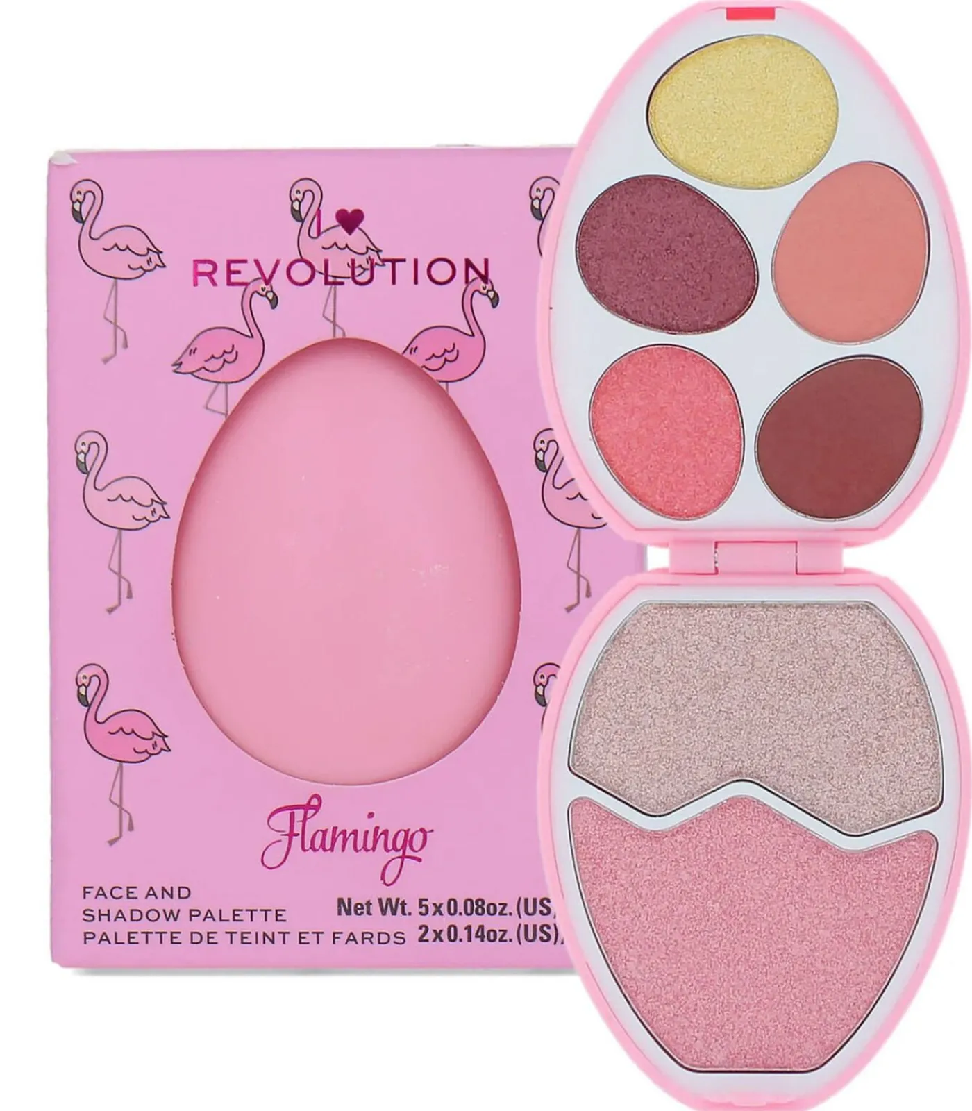 Hot Limited Edition Gezichts- en Oogschaduwpalette - Flamingo Oogmake Up