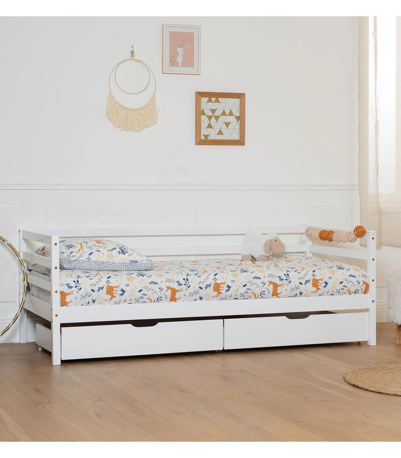 Online Lit banquette pour enfant 190x90cm avec tiroirs JULES Kinderen Kinderen Home