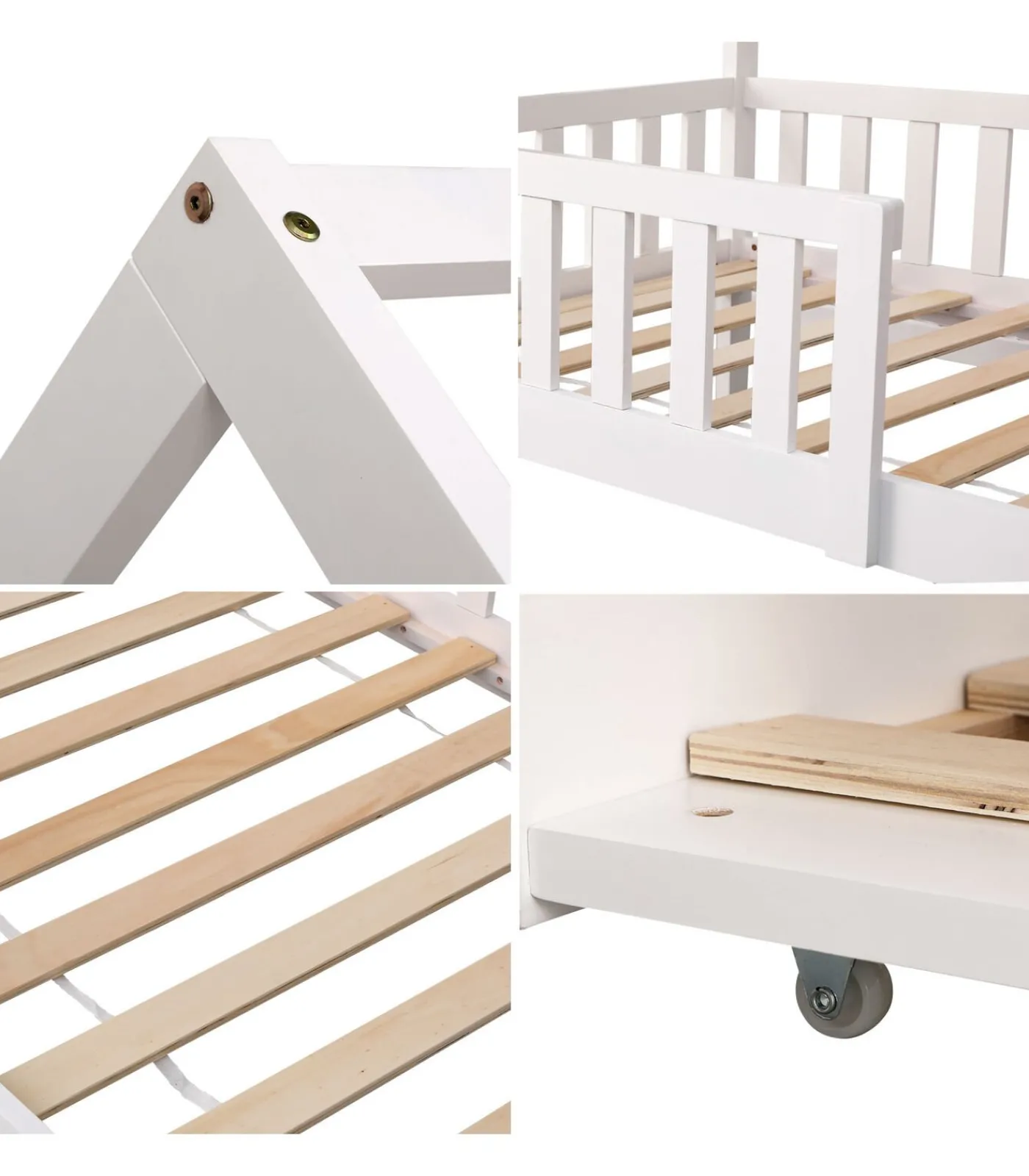 Hot Lit cabane gigogne pour enfant 190x90cm blanc MARCEAU Kinderen Kinderen Home