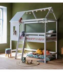 New Lit cabane mezzanine pour enfant 190x90cm blanc MARGOT Kinderen Kinderen Home