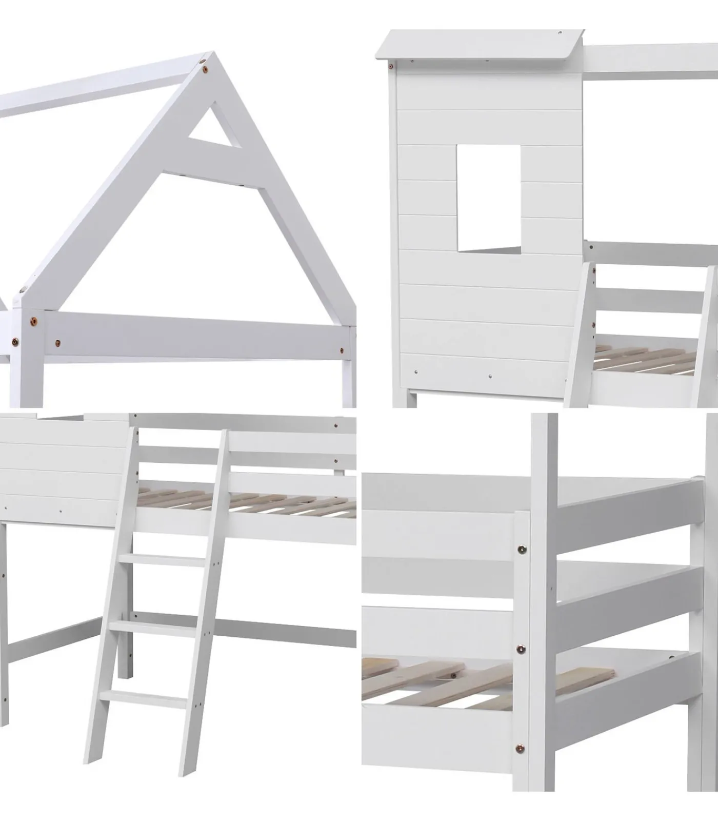 New Lit cabane mezzanine pour enfant 190x90cm blanc MARGOT Kinderen Kinderen Home