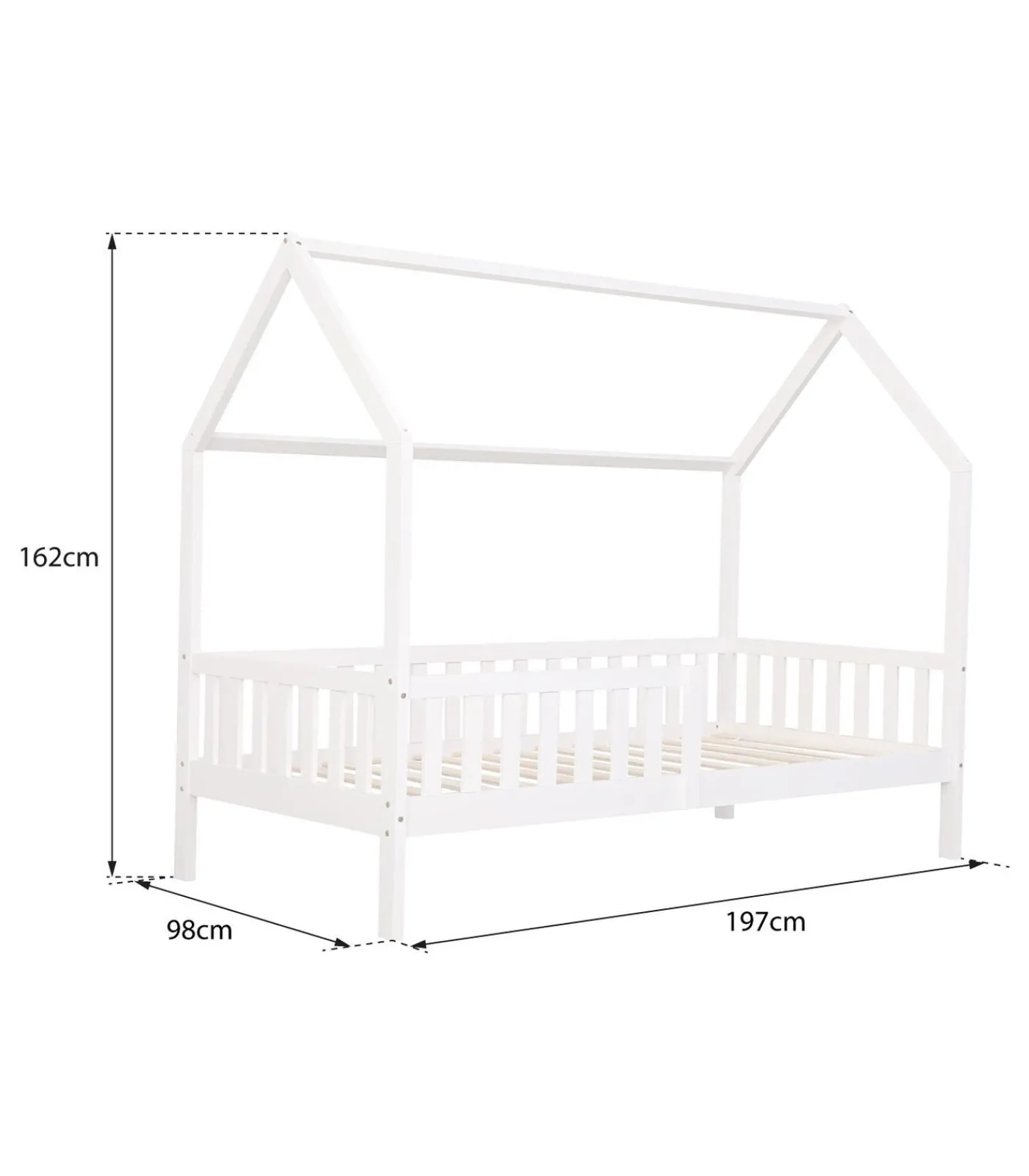 Lit cabane pour enfant 190x90cm blanc avec tiroirs MARCEAU Kinderen Kinderen Home