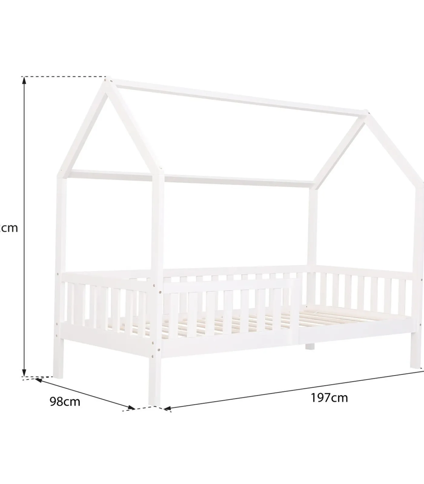 Kinderen HAPPY GARDEN Lit cabane pour enfant 190x90cm en bois avec tiroirs MARCEAU