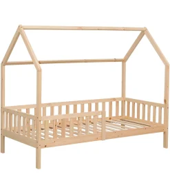 Kinderen HAPPY GARDEN Lit cabane pour enfant 190x90cm en bois MARCEAU