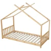 Kinderen HAPPY GARDEN Lit cabane pour enfant 190x90cm en bois GASPARD