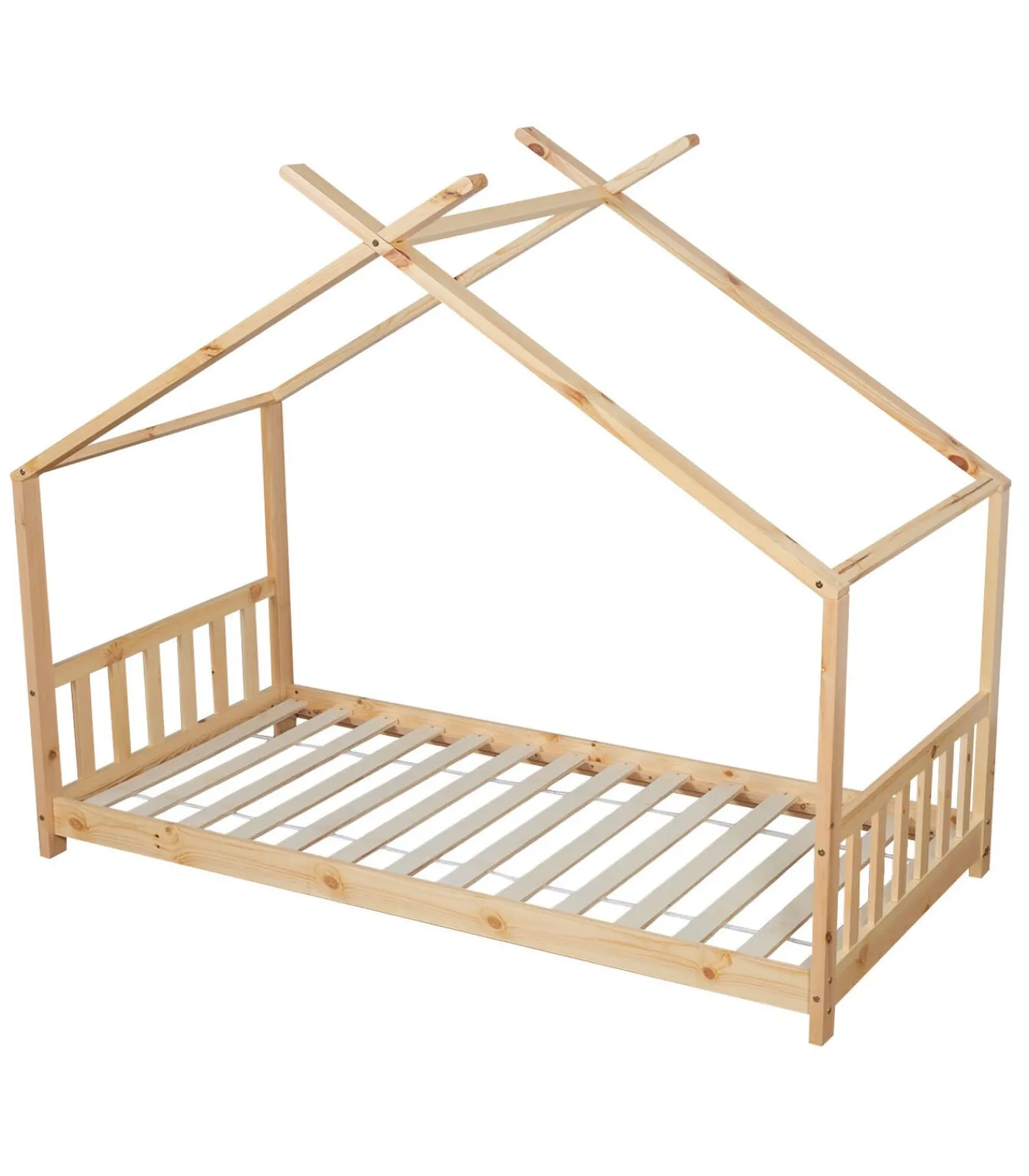 Kinderen HAPPY GARDEN Lit cabane pour enfant 190x90cm en bois GASPARD