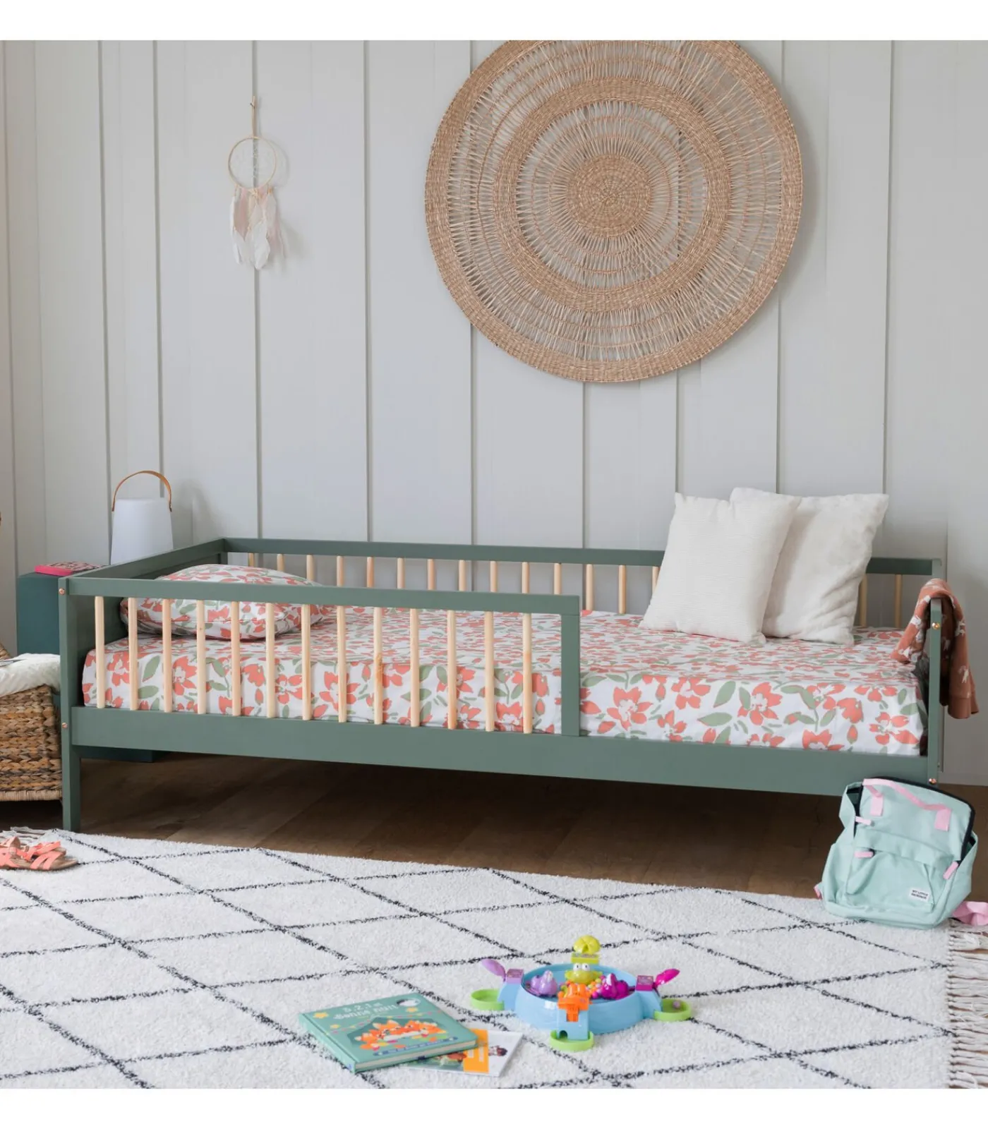 Kinderen HAPPY GARDEN Lit pour enfant 190x90cm vert ADAM