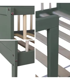 Kinderen HAPPY GARDEN Lit pour enfant 190x90cm vert ADAM