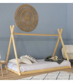 Discount Lit tipi pour enfant 190x90cm en bois VALENTIN Kinderen Kinderen Home