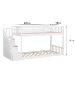 Best Lits superposés pour enfants 190x90cm blanc CELESTINE Kinderen Kinderen Home