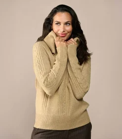 Sale Liv Lurex Trui Zand / Goud DAMES T-Shirts & Tops