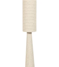 Outlet Loft Vloerlamp - Metaal/Bouclé - Naturel Met Strepen 130xØ30 cm Vloerlampen