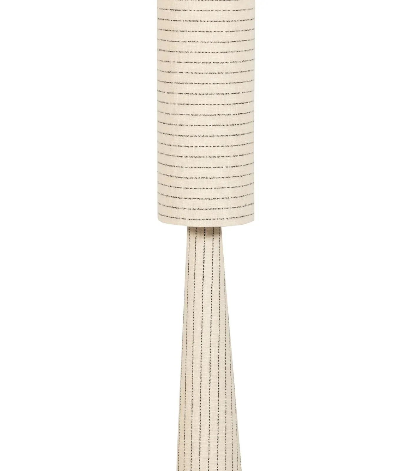 Outlet Loft Vloerlamp - Metaal/Bouclé - Naturel Met Strepen 130xØ30 cm Vloerlampen