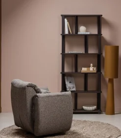 WOOOD Loft Vloerlamp - Metaal/Bouclé - Tapenade - 130xØ30 cm