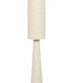 WOOOD Loft Vloerlamp - Metaal/Bouclé - Naturel Met Stippen 130xØ30 cm