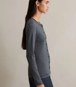 Best Longsleeve met knoopsluiting slim DAMES T-Shirts & Tops