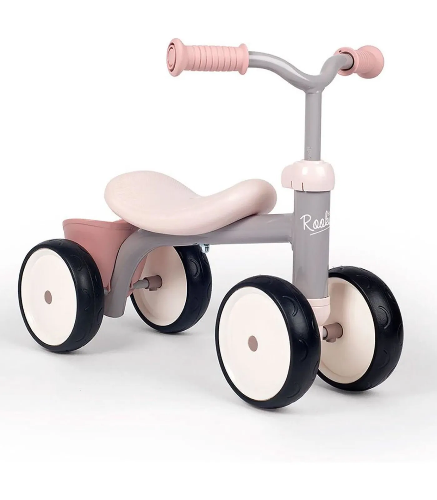 Kinderen Smoby Loopfiets Rookie roze - loopfiets voor peuters en kleuters roze/grijs