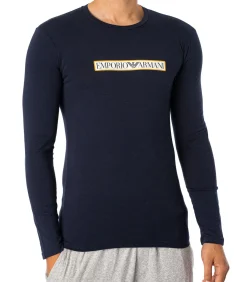 Lounge Box-Logo Met Lange Mouwen T-Shirt Heren Tops & Shirts