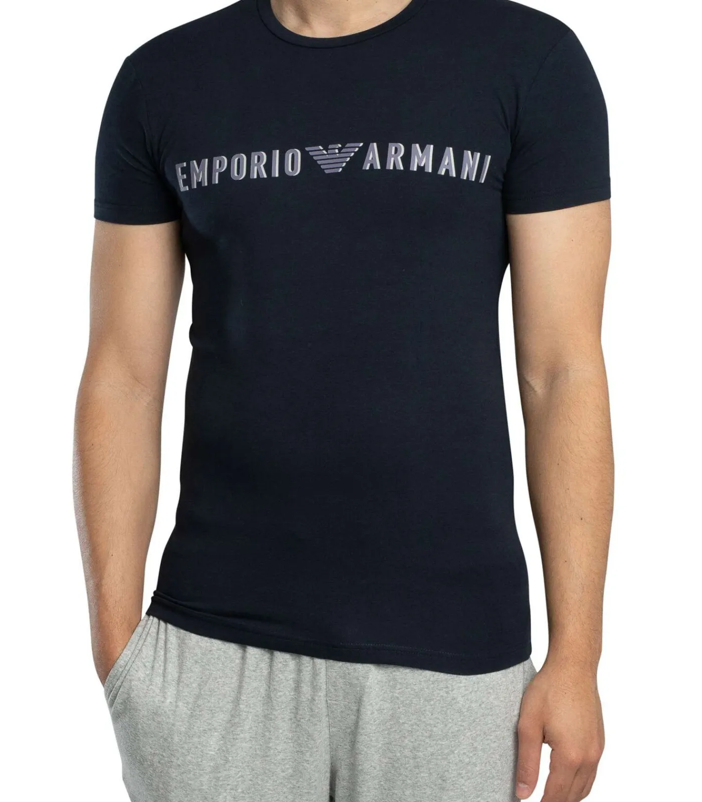 Discount Lounge Mega Logo T-Shirt Met Ronde Hals Heren Tops & Shirts