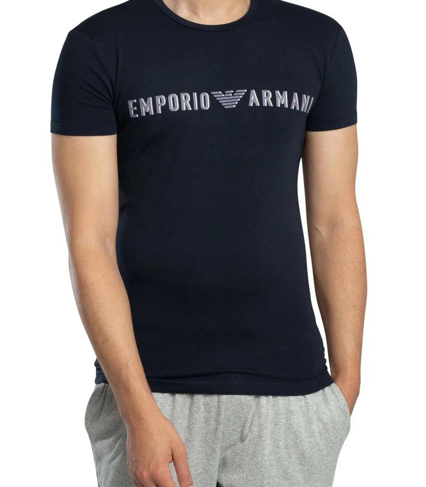 Discount Lounge Mega Logo T-Shirt Met Ronde Hals Heren Tops & Shirts