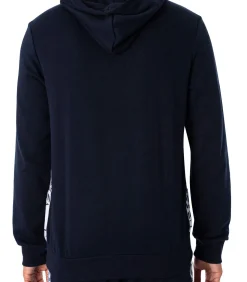 Heren Emporio Armani Lounge-Hoodie Met Rits En Logo Op De Borst