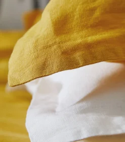 Blanc des Vosges LOUXOR Curry - Laken linnen Stonewashed