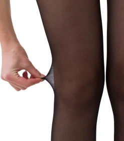 DAMES Giulia Love 20den Sheer Jarretelpanty - Zwart - L