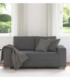 vidaXL Loveseat bank 120 cm corduroy stof donkergrijs
