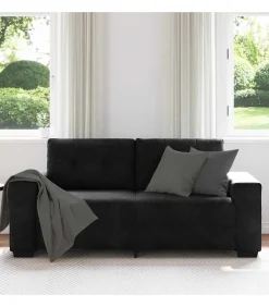 vidaXL Loveseat bank 140 cm fluweel zwart
