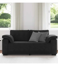 vidaXL Loveseat bank 140 cm fluweel zwart