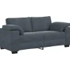 Outlet Loveseat bank 140 cm fluweel donkergrijs Zetels
